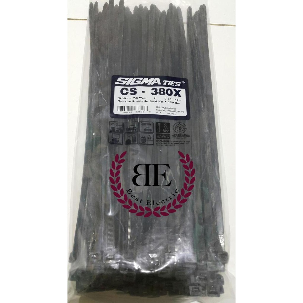 

Diskon! Cable Ties SIGMA CS-380X Hitam 38cm Tali Pengikat Kuat