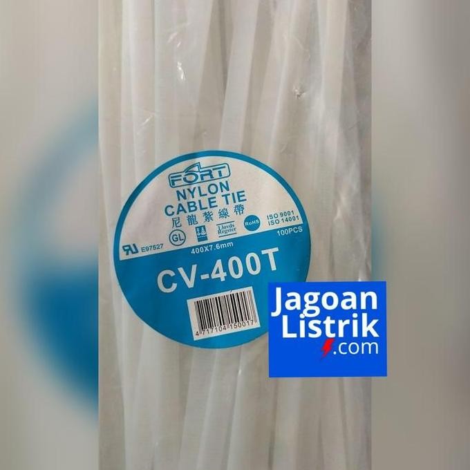 

Diskon! Kabel Ties CV 400 FORT 7.6mm Gemuk isi 100pcs - Cable Tie Heavy Duty Jumbo