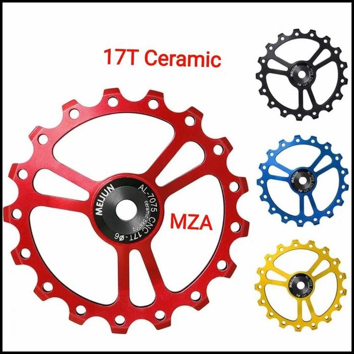Meijun Pulley 17T Ceramic Bearing Pulley RD Sepeda Ceramic Oversize