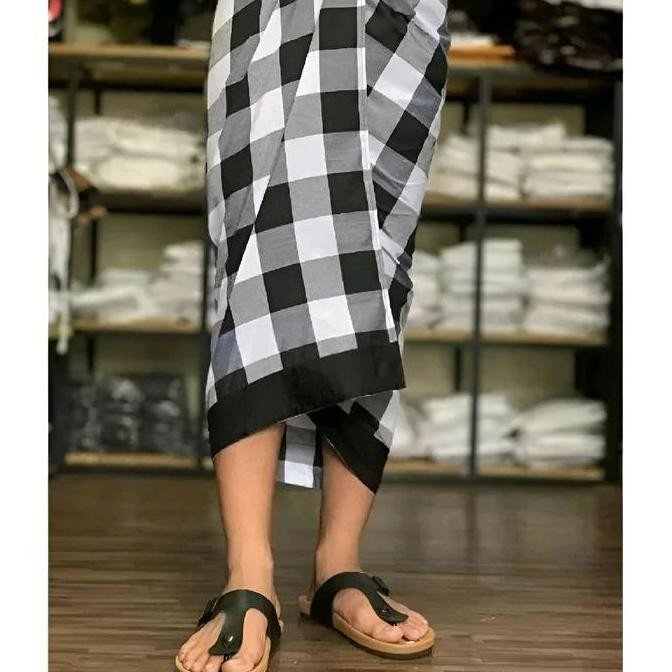 (Allthebest) kamen lembaran _saput bali motif kotak-kotak _sarung bali Batik Cowok Rayon Muslim Nyam