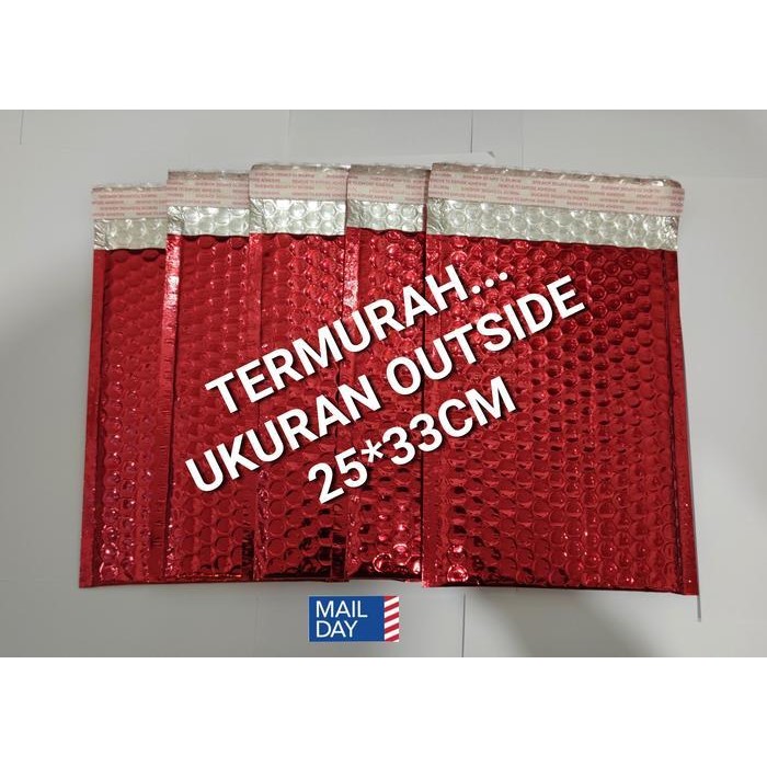 

LFM Bubble Envelope Amplop Wrap Red/ Merah (MAILDAY) uk luar 25*33cm FOLIO