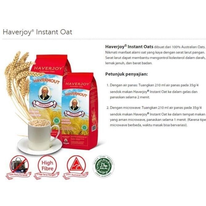 

(Allthebest) HAVERJOY havermout instant merah 1 kg/australian oat /oatmeal