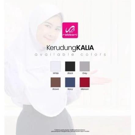 (Allthebest) Kerudung Rabbani Instan KALIA dengan Pita Serut Depan, Bahan Kaos PE