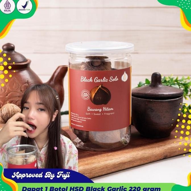 

Black Garlic Tunggal HSD 220g - Fermentasi 90 Hari, 100% Alami BPOM