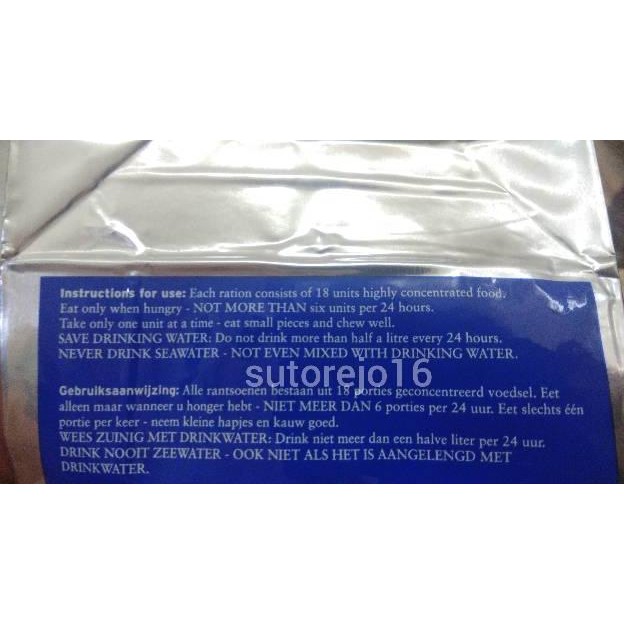 

Ransum Mre Foodration Seven Oceans Makanan Darurat Ransum Import Mirip Ransum Tni Enertab Terbaru