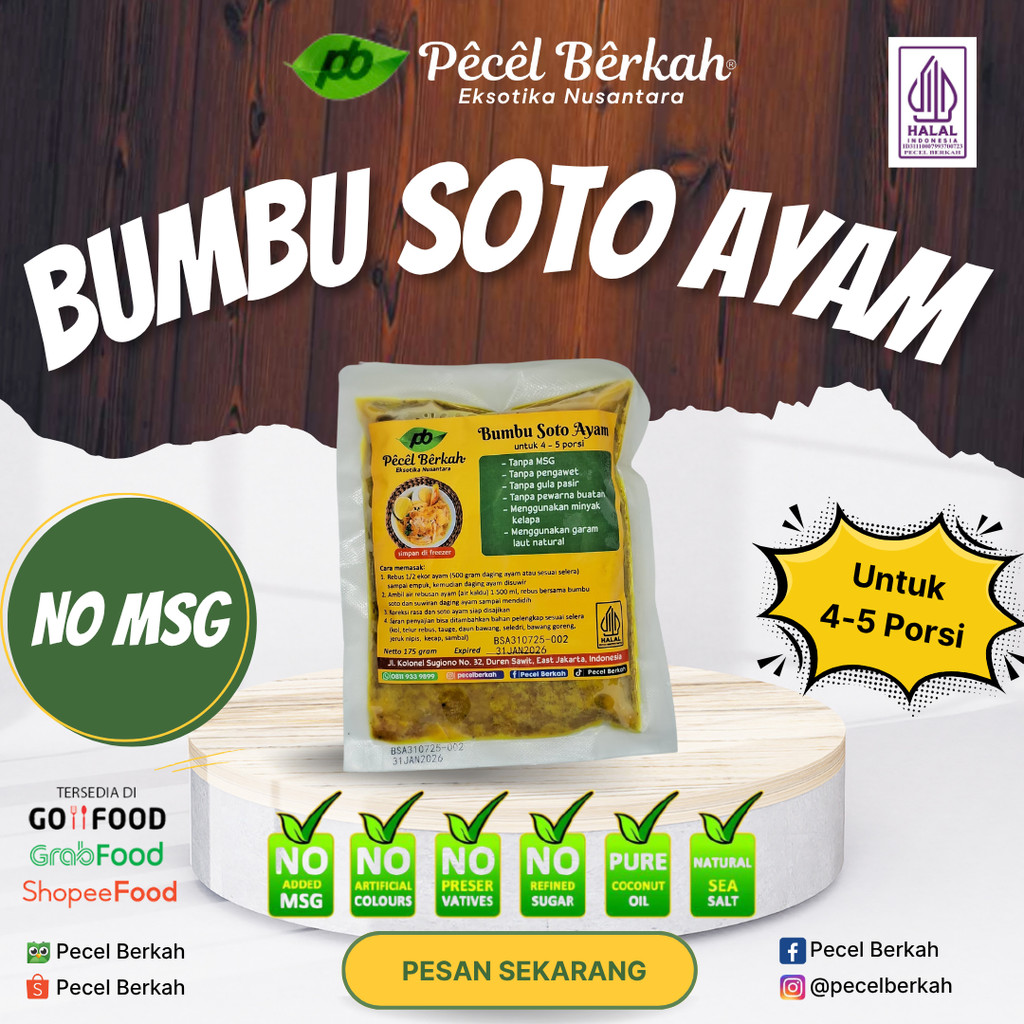 

Bumbu Soto Ayam Frozen - NO MSG - Bumbu Instan