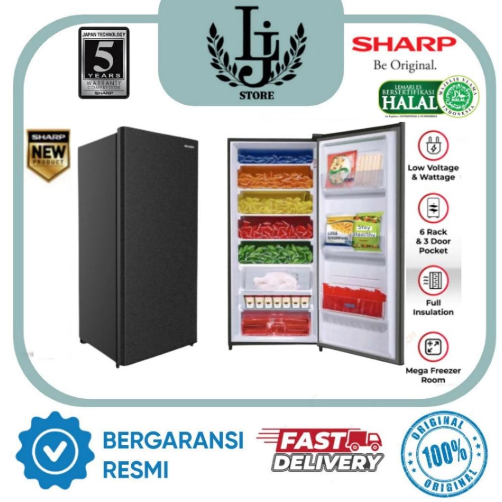 Promooo Kulkas Sharp Freezer Kulkas Rak FJM186AHS Kulkas Rak Sharp Kulkas 6 Rak Freezer