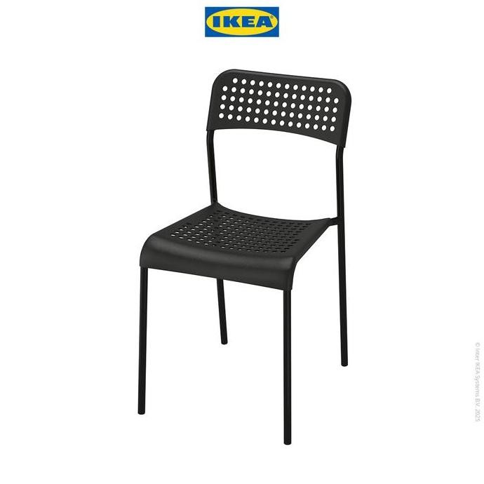 Ikea Adde Kursi Minimalis Dengan Sandaran Punggung - Hitam