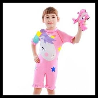 Baju Renang Unicorn Swimsuit Jumpsuit Anak Bayi Cewek Import swimwear swimsuit wetsuit kuda terbang