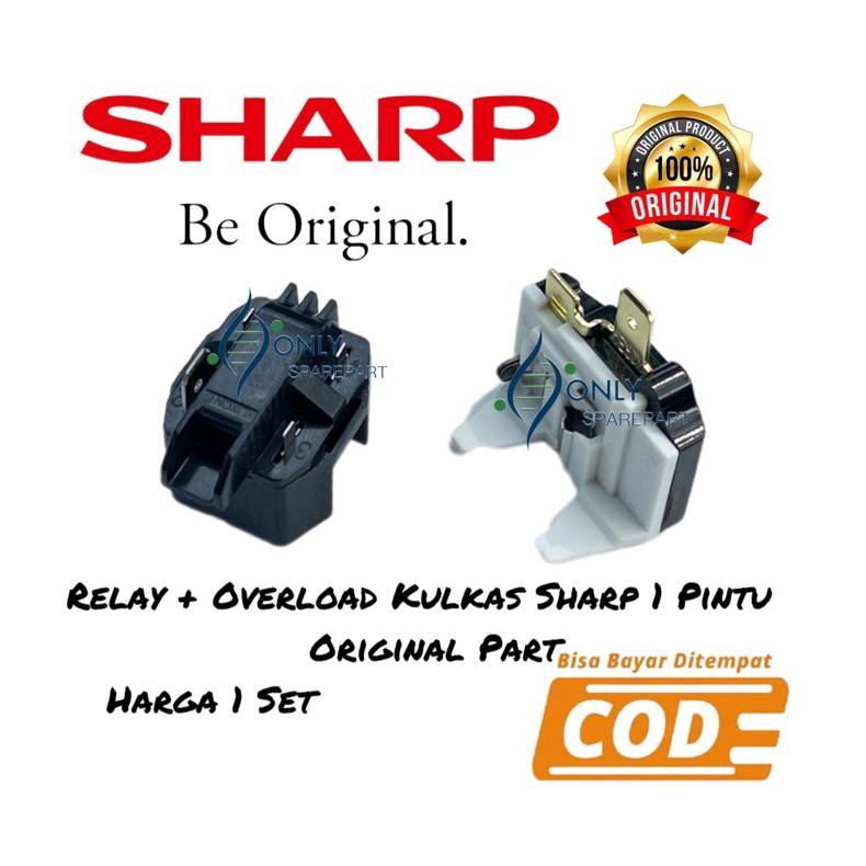Promooo Relay ptc dan overload kulkas Sharp 1 pintu Original relay kulkas sharp 1 pintu
