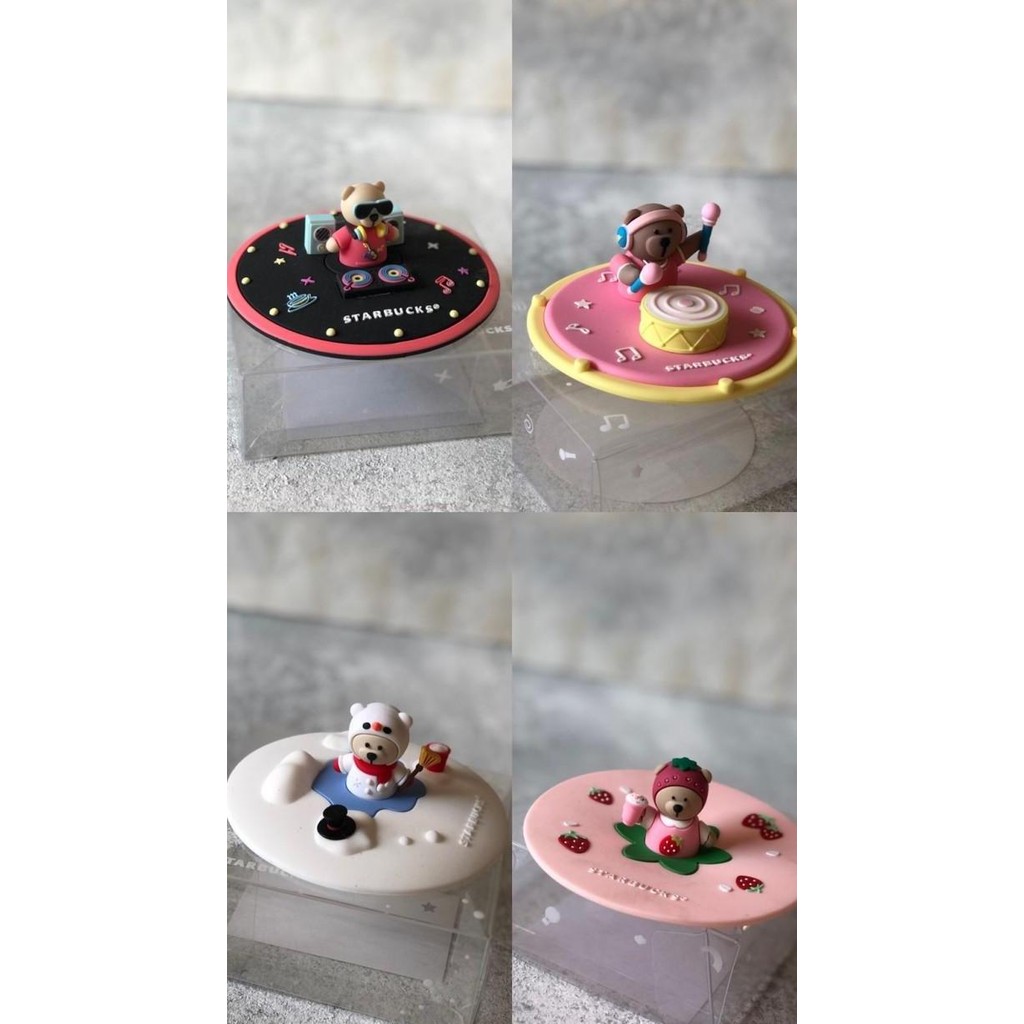(Allthebest) Tutup gelas e Starbucks Starbucks Bearista Cup Lid Original