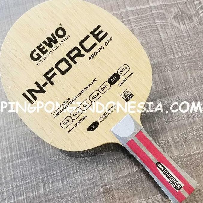 Gewo In-Force PBO-PC OFF - Kayu Pingpong Blade Tenis Meja Bet Bat
