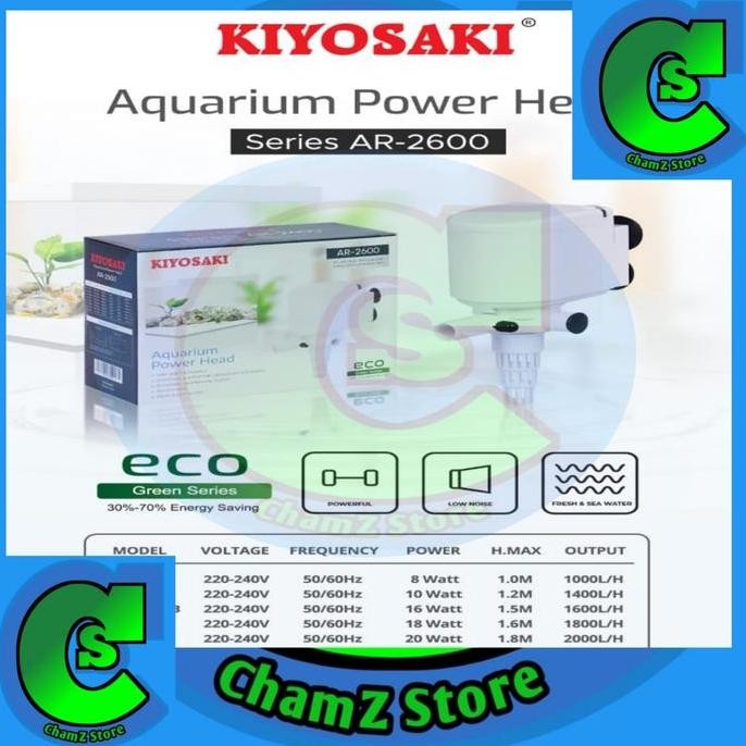 tersedia pompa celup aquarium 2600 l/h / 2000 l/h high flow