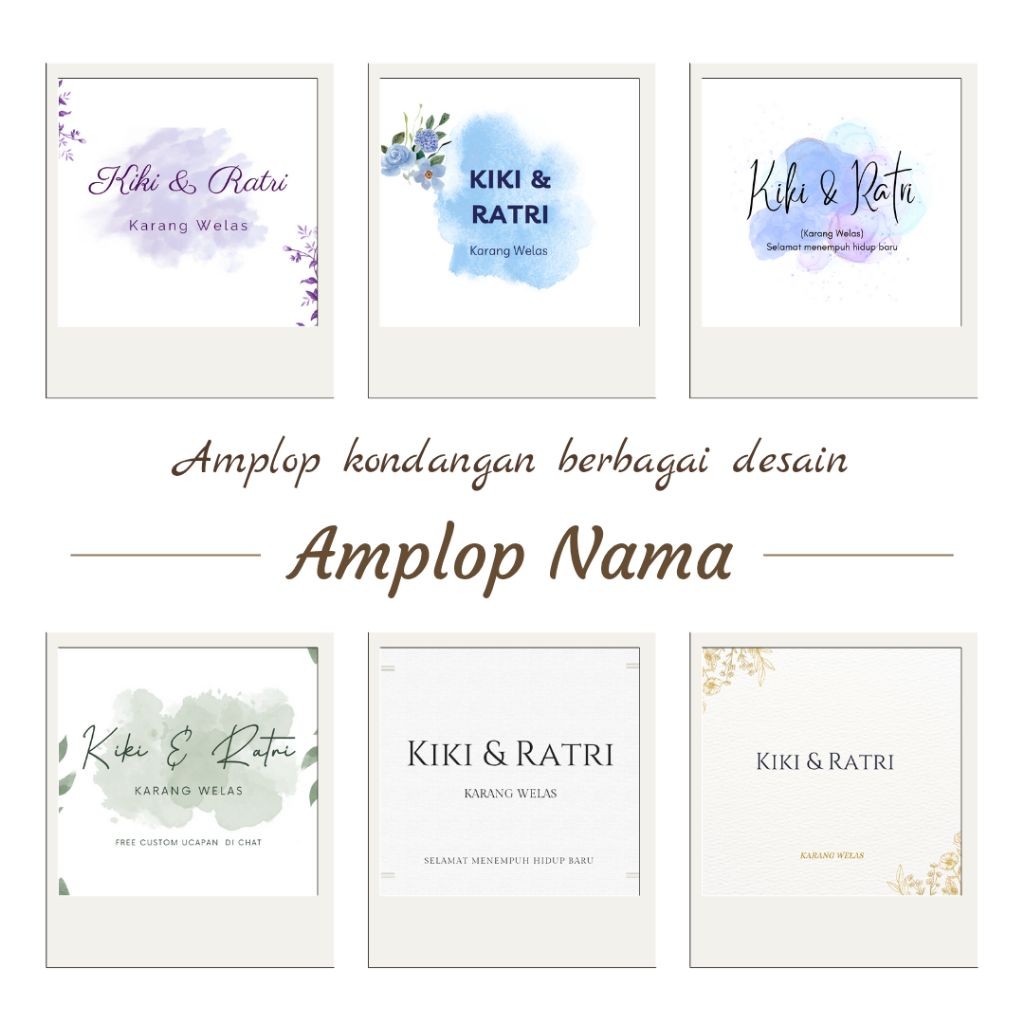 

(20+2 Pcs) Amplop Nama/ Amplop Kondangan Nama dan alamat