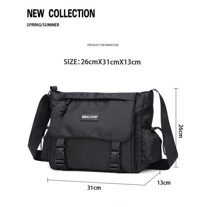 TWB Tas Selempang Pria Slingbag Oxford Cloth Waterproof Messenger Bag Banyak Kantong Tas Pria E&S 20