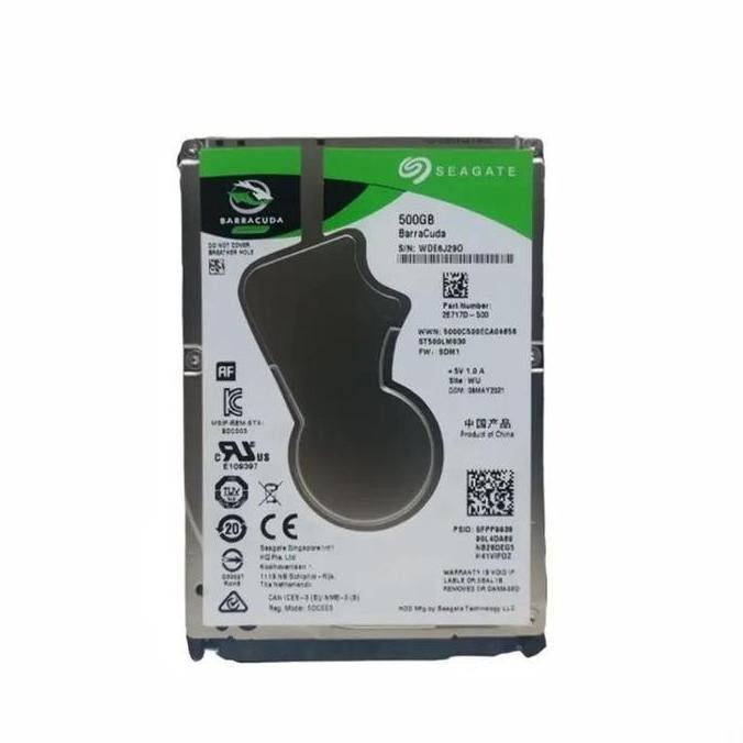 Hardisk 500Gb Seagate Barracuda Sata 2.5 Baru 0 Days. Internal Co