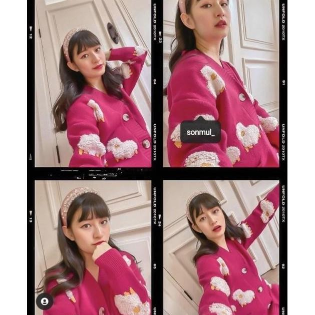 Grosir Woman Winter Knit Oversized Cardigan Sheep Import Knitwear Outer Baju Rajut Wanita Musim Ding