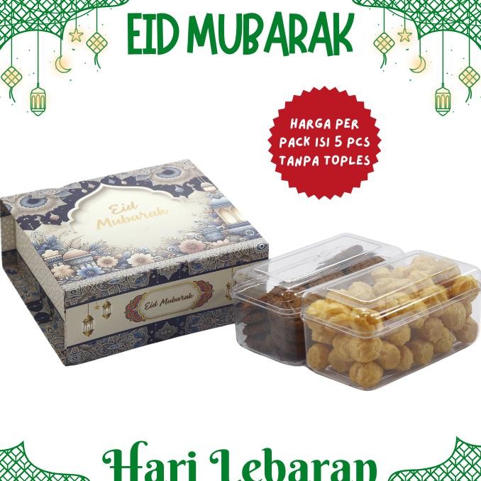 

Kotak Hampers Toples Segi Panjang Isi 2 Toples, Box Kue Kering Lebaran aSt
