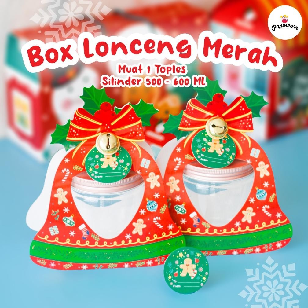 

10 Pcs Box Natal Red Lonceng Dengan Gift Tag aSt