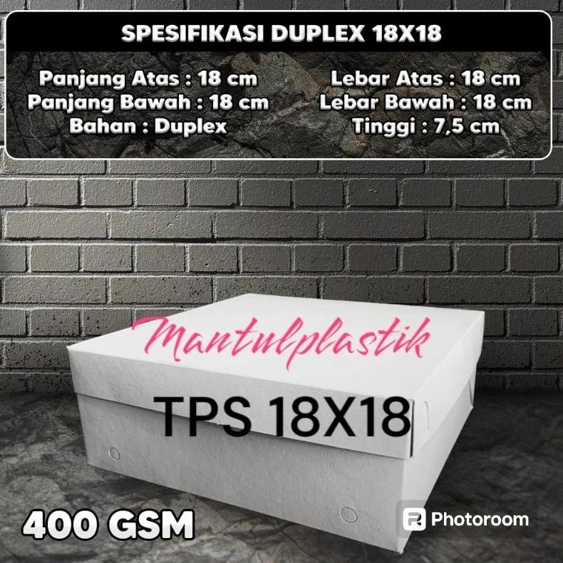 

(1 PACK) Dus Box Nasi 18x18 400Gram Isi 50pcs / Kotak Box Nasi Catering / Dus Tps 18x18 aSt
