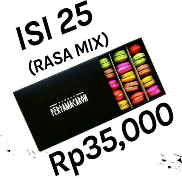 

Macaron Termurah 25 Pcs Mix Rasa 3cm
