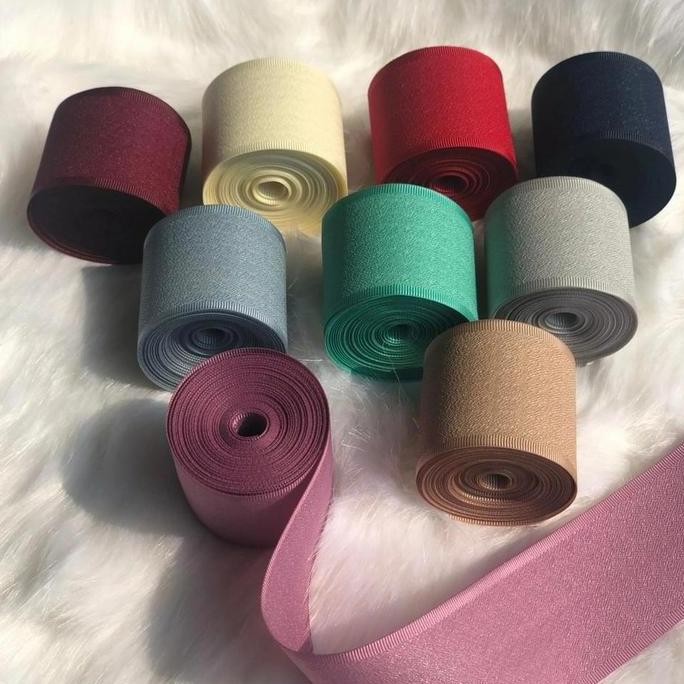 

Baru Pita Korea Bahan Kain Ukuran 2.5cm (1 inch) Panjang 5 Yard - Pita Kado