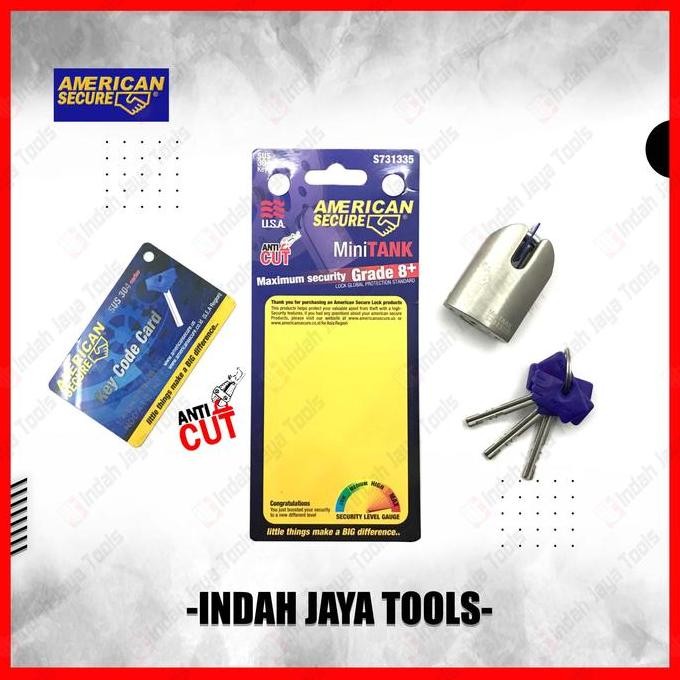 American Secure Kunci Cakram Motor Gembok Cakram Anti Maling Piringan