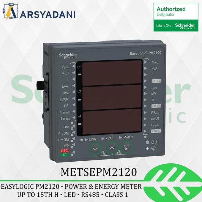 METSEPM2120 SCHNEIDER - EASYLOGIC PM2120 POWER & ENERGY METER POWER  20  AMPER POWER  SMPS ORIGINAL 