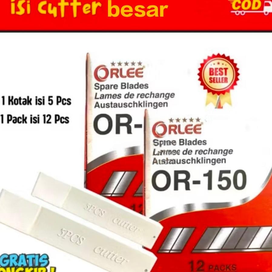 

12 Tube 60 Pcs Isi Cutter Refill Cutter Besar