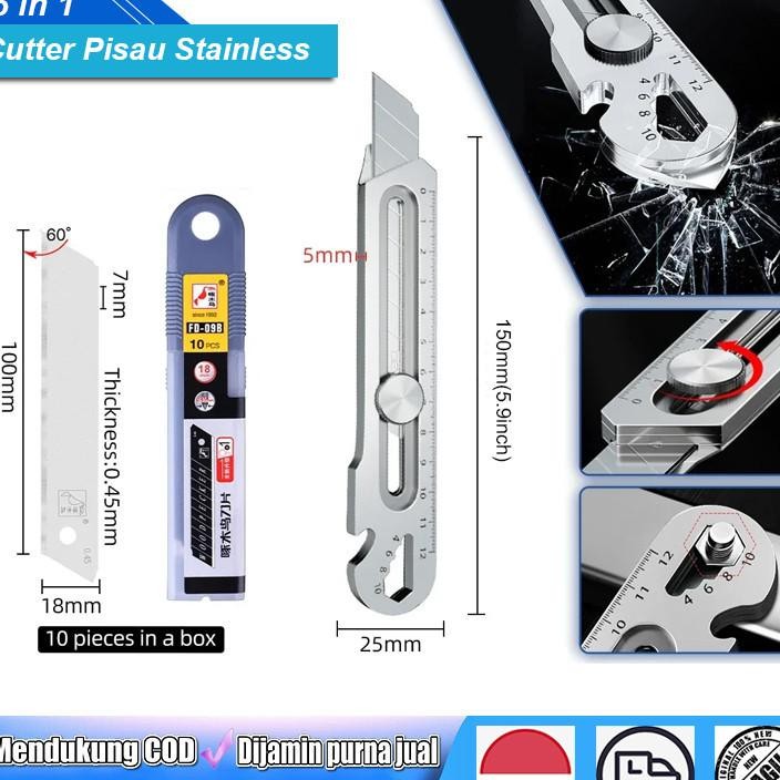 

Produknya Sudah Siap6In1 Cutter 18Mm Multifungsi Baja Cuter Besi Stainless Besar 10Pc Mata Cutter Pemotong Kertas