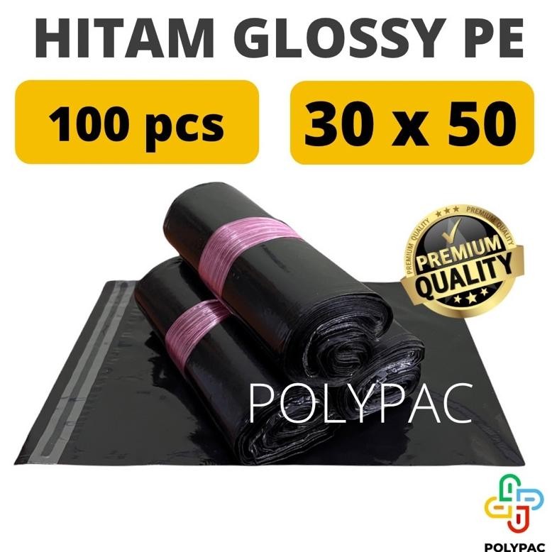 

Polymailer HITAM GLOSSY [30x50] isi 100 pc - Polymailer Hitam Premium aSt