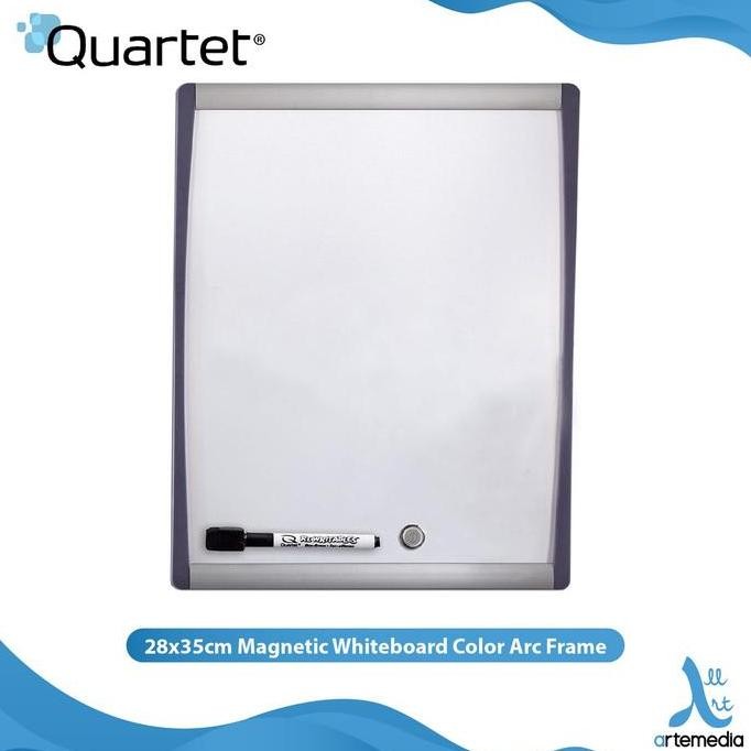 

Siap Kirim Quartet Whiteboard Magnetik 28x35cm Frame Warna Color Arc Mini Board