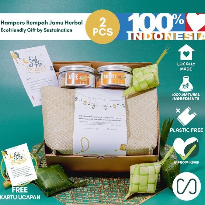 

Ready Hampers Rempah Jamu Herbal Ecofriendly Gift Set Sustaination 2pcs