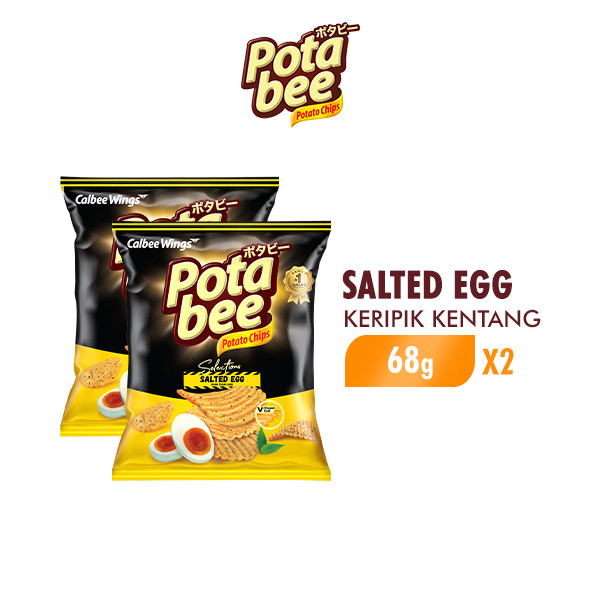 

Potabee Keripik Kentang Selections Salted Egg 68 gr x2