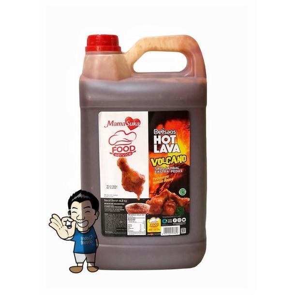 

Promo Mamasuka Saus Sambal Pedas Delisaos Hot Lava Volcano 6.2Kg - Sambal Pedas Jumbo Halal