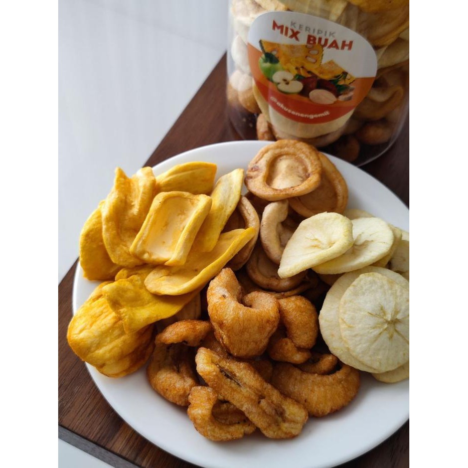 

Ccf Keripik Buah Mix Crispy Premium | Keripik Nangka Salak Apel Pisang