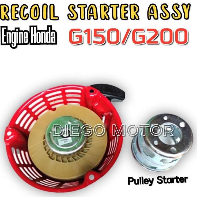 G150 G200 Recoil Starter Tarikan Engkol Mesin Honda Penggerak