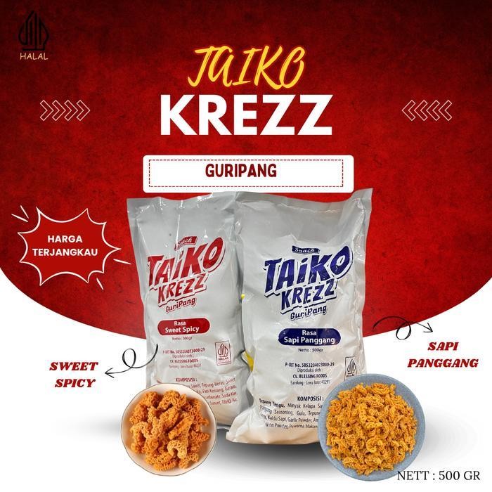 

Ccf (Halal) Taiko Krezz Camilan Ikan Cumi Kembang/Camilan Murah/ Hadiah Makanan/Camilan Higienis/ Cemilan Crispy/ Kering Manis Gurih/Ciki/Snack Halal/Mukbangasrm/Jajanan Pedas/Cemilan Kering/Makaroni Renyah/Snack 500G/Cemilan Enak Simple Food Keripik