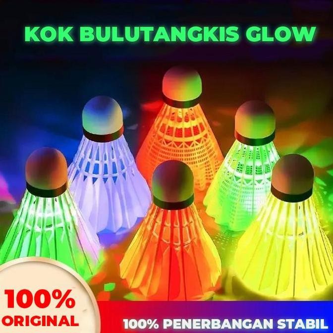 Sale Kok Badminton/Kok Bulu Tangkis Bercahaya Dengan Lampu Led