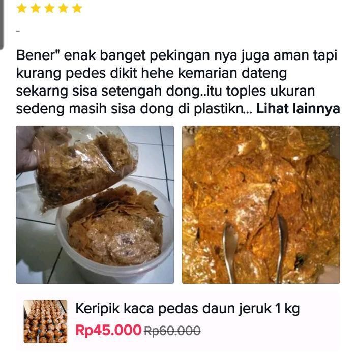 

CCF Promo guncang 1kg kripik kaca extra pedas daun jeruk cemilan kekinian snack enak sangat good di makan bersama teman dan mantan Camilan Keripik Food Kripca