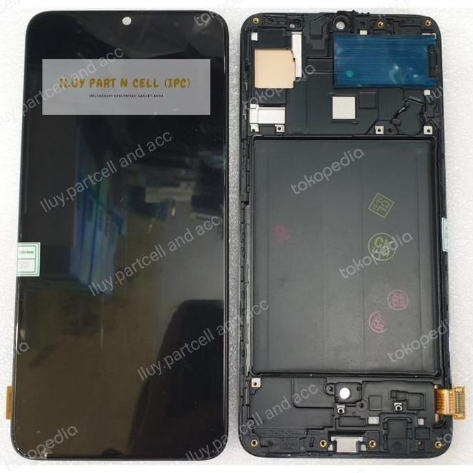 LCD TOUCHSCREEN PLUS FRAME SAMSUNG A70 A705 A705F OLED ORIGINAL OEM MURAH