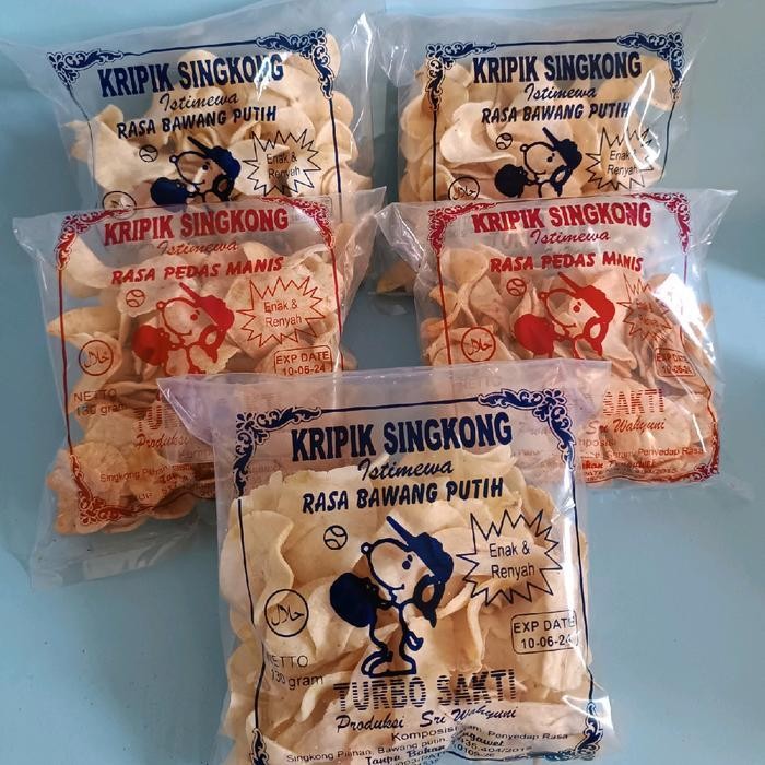 

Ccf Paket Berlima (Isi 5 Bks) Keripik Singkong Khas Manding Sumenep Madura Cemilan/Makanan Ringan/Snack Rasa Bawang Dan Pedas Manis Enak Murah Gurih Renyah