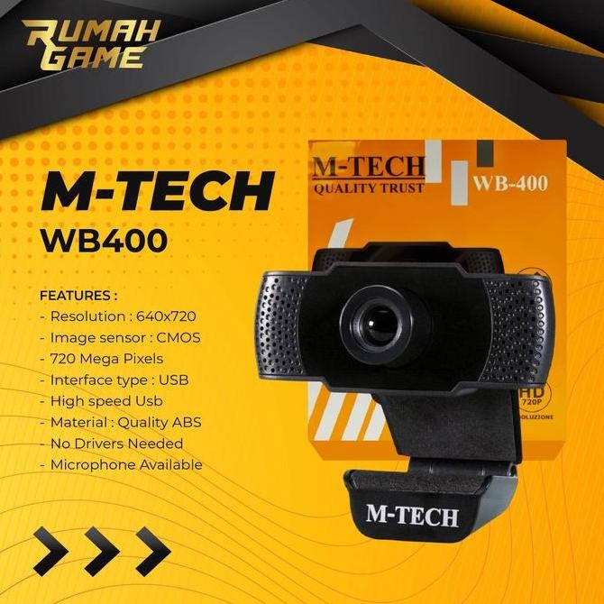 TERMURAH - Webcam Mtech WB400 720P with Built in Microphone ( Logitech C270 C170)