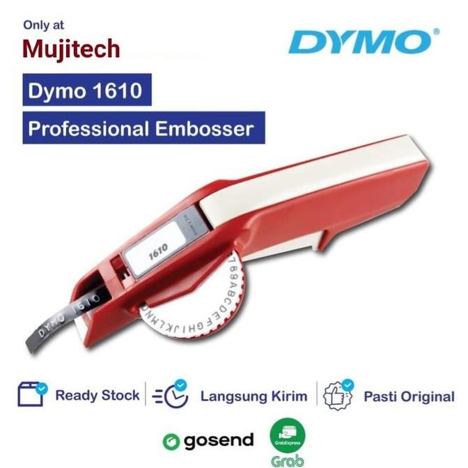 

NS LABEL MAKER EMBOSS DYMO 1610 BONUS 2 LABEL ORI DYMO HITAM