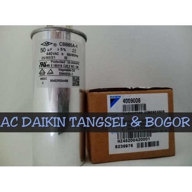 Capacitor / Kapasitor Ac Daikin Ftv50Axv Bxv Ftv60Axv Bxv 50Uf Ori