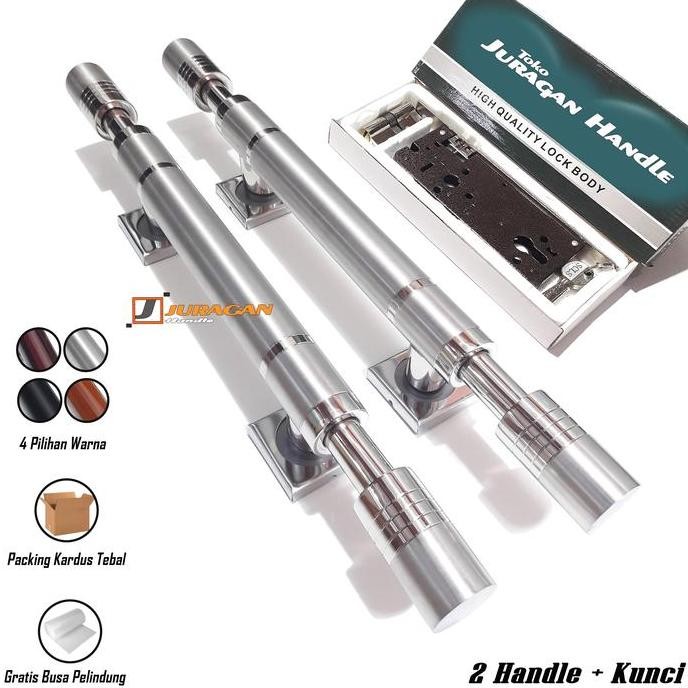 GAGANG PINTU DEPAN MINIMALIS 60 CM - HANDLE SET KUNCI MODEL BARBLE - PEGANGAN PINTU SATU DAUN ORIGIN