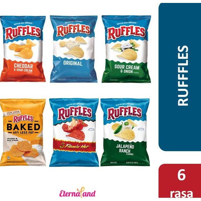 

Ruffles Potato Snack - Cemilan Keripik Kentang Impor Usa Pasti Ori
