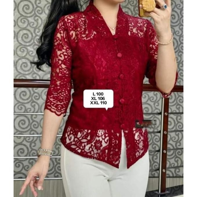 ATASAN Blouse Kartini Brokat/Atasan Kebaya Brokat