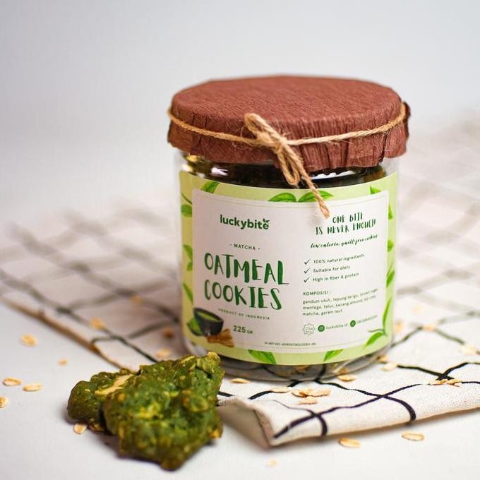 

Oatmeal Cookies Matcha Almond 225gr Kukis Gandum Rasa Teh Hijau Stok Terbatas