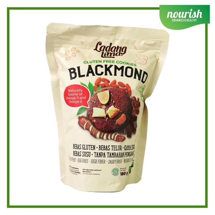 

Ladang Lima Gluten Free Blackmond Cookies 180gr - Kue Kering Sehat Stok Terbatas